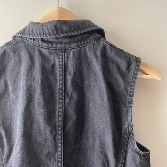 CLUB Monaco | Denim Moto Vest - Picture 4 of 11